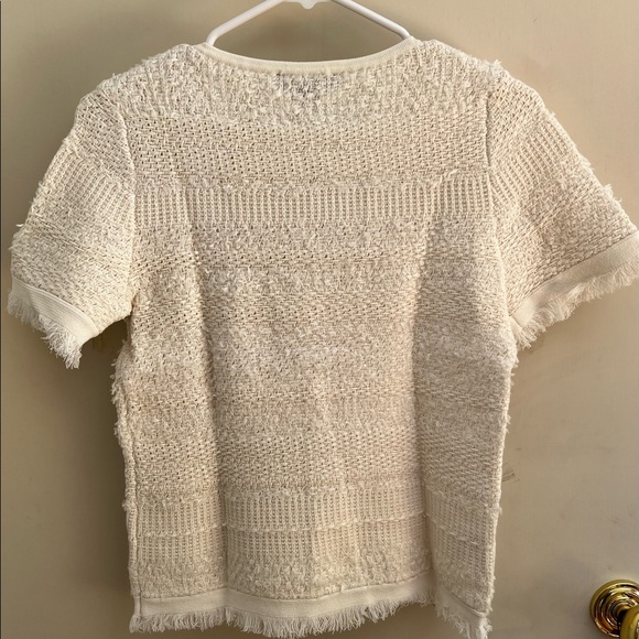 NWT Ann Taylor Petite Stitched Fringe Sweater - Picture 5 of 7